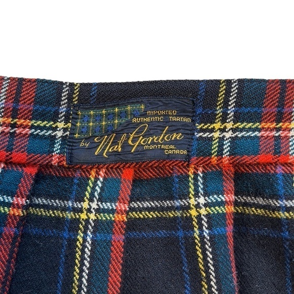 Nat Gordon | Vintage Wool Tartan Pleated Plaid Midi Skirt - Size Small - Picture 5 of 10